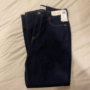 Abercrombie & Fitch Women's Dark Blue High Rise Jeans